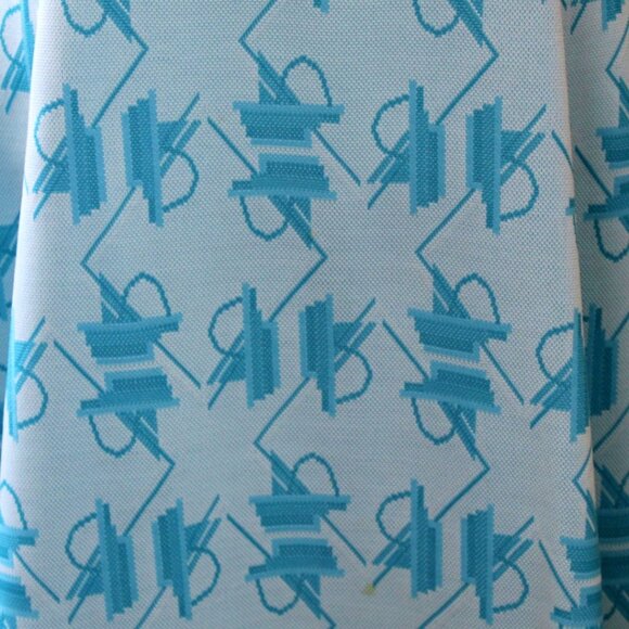 Vintage A-Line Dress Leo Danal Normie Hum Blue Sailboat Patterned Sleeveless D1 - Picture 6 of 7